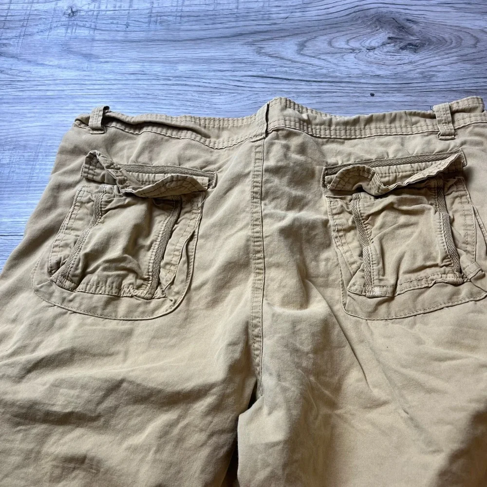 Cargo Shorts Mens 36 Tan Khaki Utility Gorpcore‎ Multi Pocket Baggy Streetwear